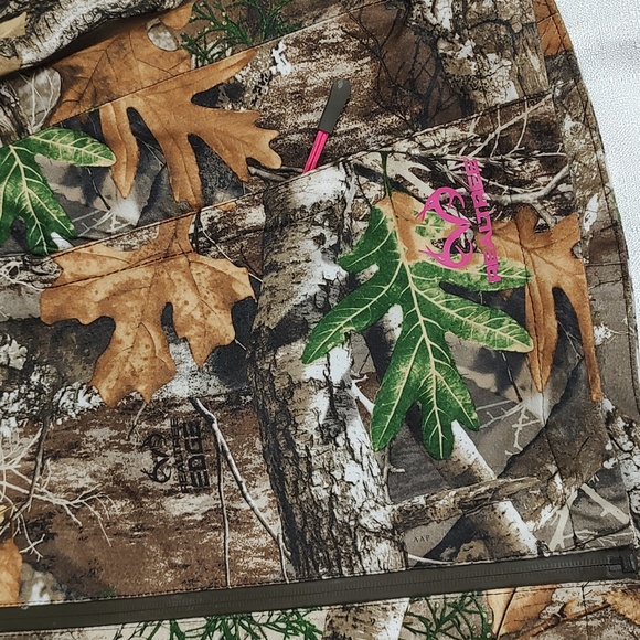 Realtree Camo Jacket Coat Green Brown Pink Camouflage Zip Up Size Small - Picture 3 of 9